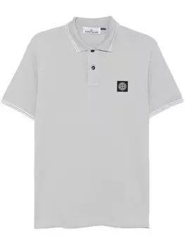 Stone Island рубашка поло с нашивкой Compass, серый