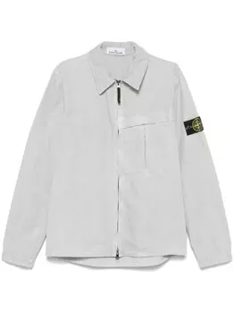 Stone Island рубашка с нашивкой Compass, серый