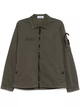 Stone Island рубашка с нашивкой Compass, зеленый