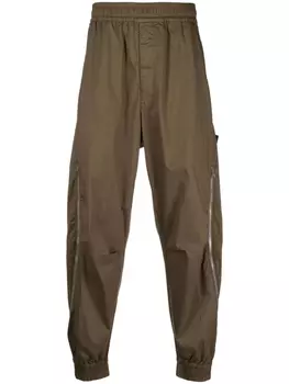 Stone Island Shadow Project брюки с нашивкой Compass, зеленый