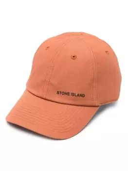 Stone Island шапка с логотипом, коричневый