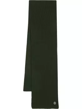 Stone Island шарф с нашивкой-логотипом, зеленый