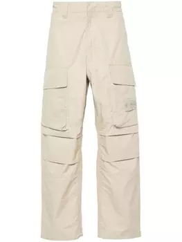 Stone Island широкие брюки карго с нашивкой Compass, нейтральный цвет