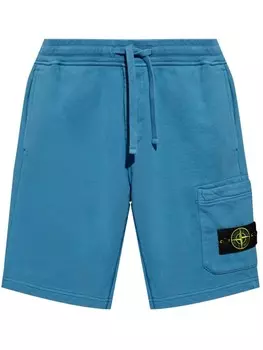 Stone Island шорты-бермуды с логотипом Compass, синий