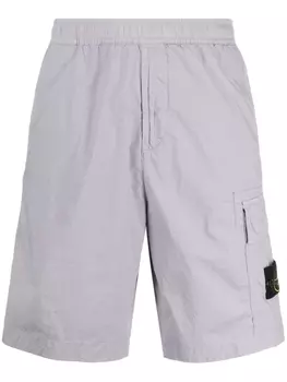 Stone Island шорты-бермуды с нашивкой Compass, серый