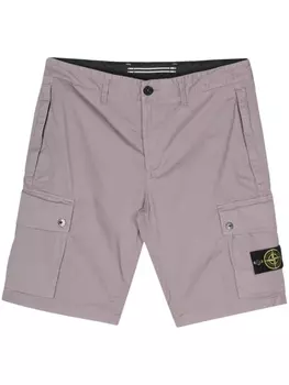 Stone Island шорты-бермуды с нашивкой Compass, серый