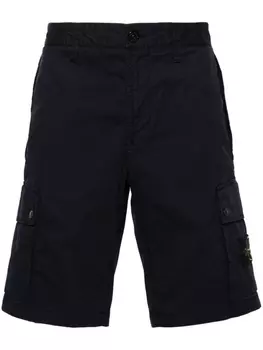 Stone Island шорты-бермуды с нашивкой Compass, синий