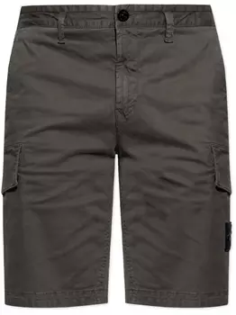 Stone Island шорты-бермуды с нашивкой Compass, зеленый