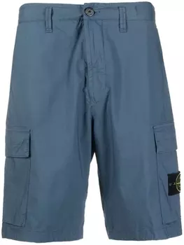 Stone Island шорты карго с нашивкой Compass, синий
