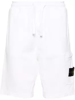Stone Island шорты карго с нашивкой Compass, белый