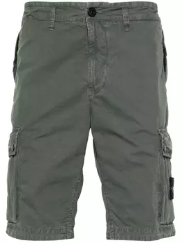 Stone Island шорты карго с нашивкой Compass, зеленый