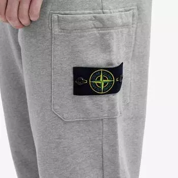 Stone Island Спортивные брюки с карманами, окрашенные в готовом виде, серый