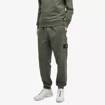 Stone Island Спортивные брюки с карманами, окрашенные в готовом виде, зеленый