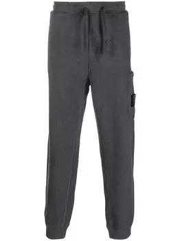 Stone Island спортивные брюки с логотипом Compass, серый