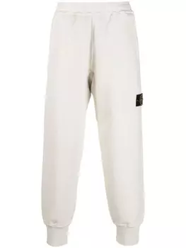 Stone Island спортивные брюки с нашивкой Compass, нейтральный цвет