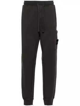 Stone Island спортивные брюки с нашивкой Compass, серый