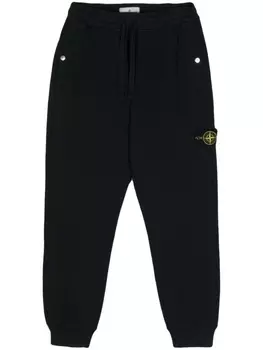 Stone Island спортивные брюки с нашивкой Compass, синий