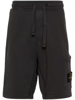 Stone Island спортивные брюки с нашивкой Compass, серый