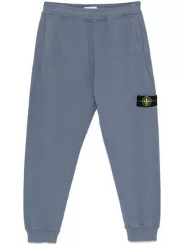 Stone Island спортивные брюки с нашивкой Compass, синий