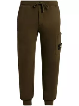 Stone Island спортивные брюки с нашивкой-логотипом Compass, зеленый