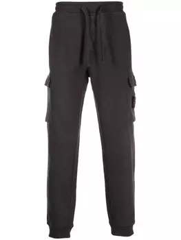Stone Island спортивные брюки с нашивкой-логотипом, серый
