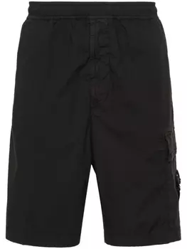 Stone Island спортивные шорты с логотипом Compass, черный
