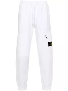 Stone Island спортивные штаны с значком компаса, белый