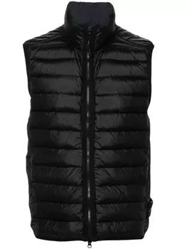 Stone Island стеганый жилет с компасом, синий