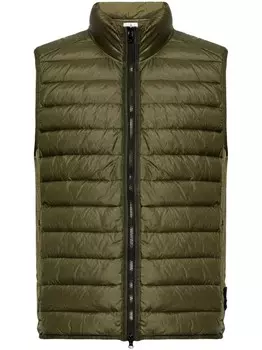 Stone Island стеганый жилет с подкладкой, зеленый