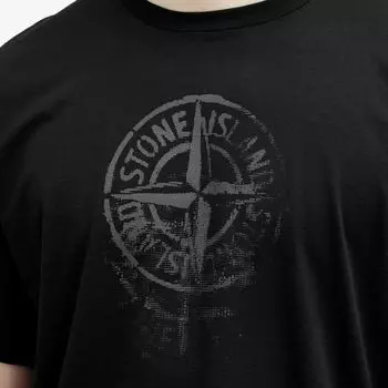 Stone Island Светоотражающая футболка с принтом, черный