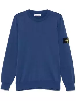 Stone Island свитер с нашивкой Compass, синий