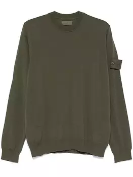 Stone Island свитер с нашивкой Compass, зеленый