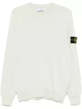 Stone Island свитер с нашивкой Compass, зеленый