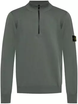 Stone Island свитер с нашивкой Compass, зеленый