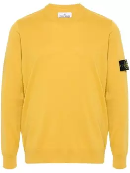 Stone Island свитер с нашивкой Compass, желтый