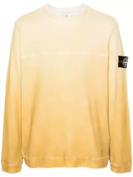 Stone Island свитер с нашивкой в виде компаса, желтый