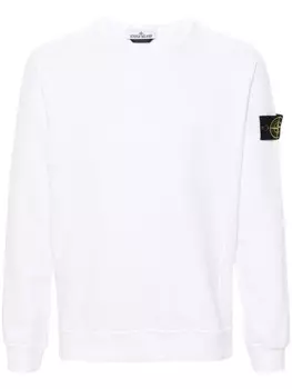 Stone Island толстовка Compass из органического хлопка, белый