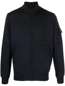 Stone Island толстовка на молнии с логотипом Compass, синий