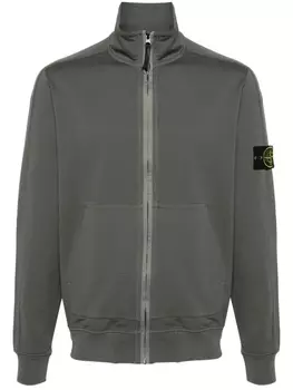 Stone Island толстовка на молнии с логотипом Compass, зеленый
