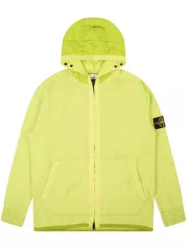 Stone Island толстовка с капюшоном и логотипом, зеленый