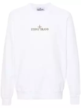 Stone Island толстовка с логотипом, белый