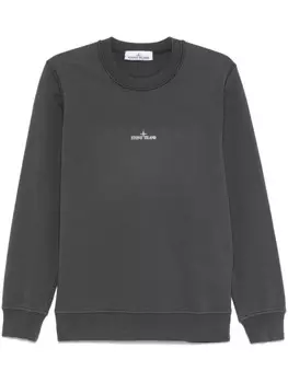 Stone Island толстовка с логотипом, серый