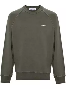 Stone Island толстовка с логотипом, зеленый