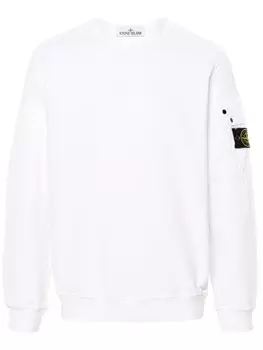 Stone Island толстовка с нашивкой Compass, белый