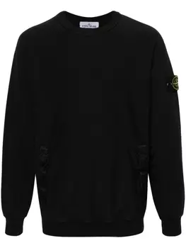 Stone Island толстовка с нашивкой Compass, черный