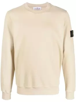 Stone Island толстовка с нашивкой Compass, нейтральный цвет