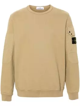 Stone Island толстовка с нашивкой Compass, нейтральный цвет