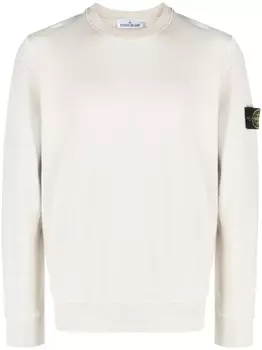 Stone Island толстовка с нашивкой Compass, нейтральный