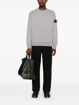 Stone Island толстовка с нашивкой Compass, серый