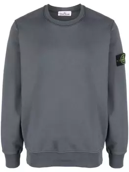 Stone Island толстовка с нашивкой Compass, серый